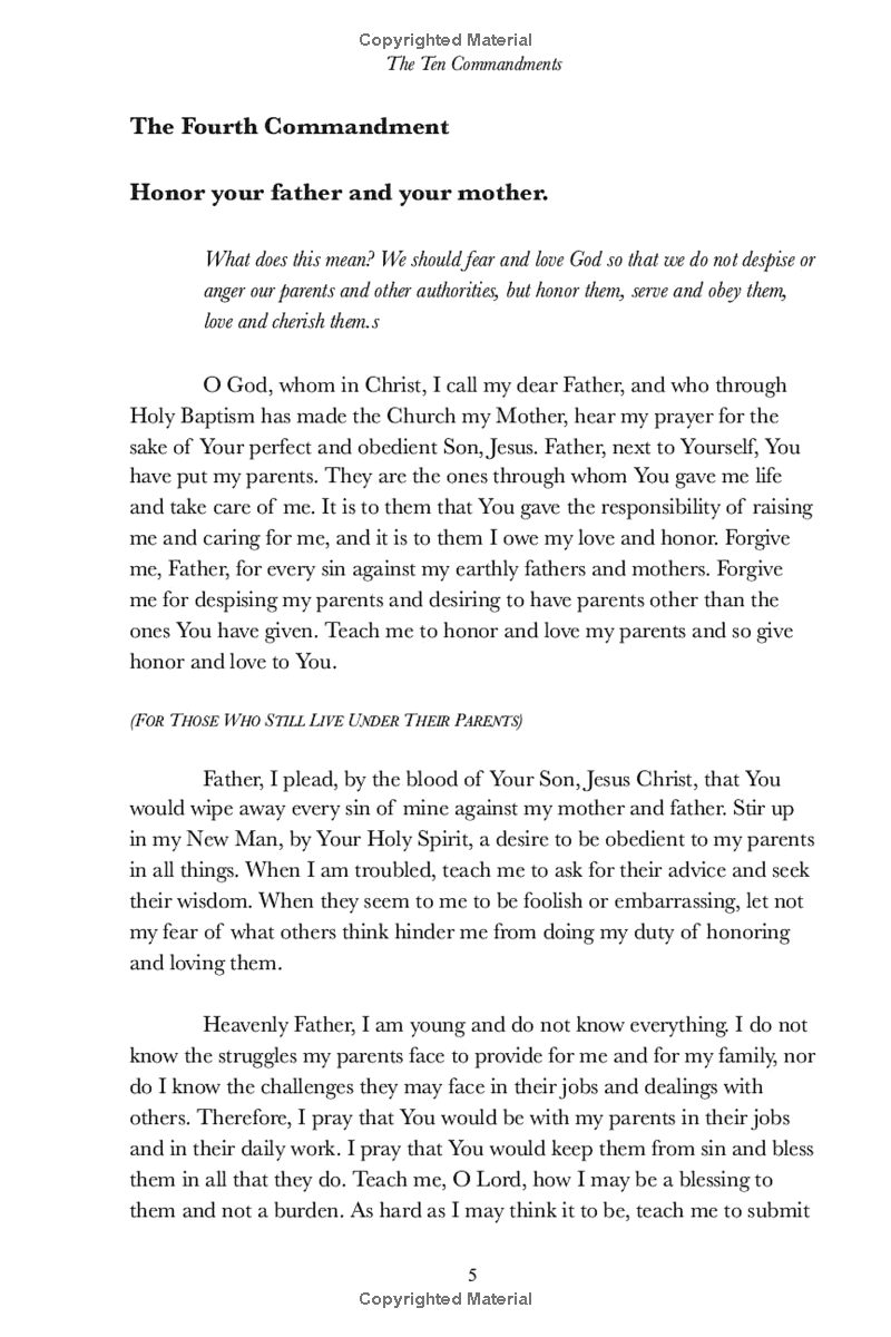 The Catechism Prayer Book: Prayers Drawn from the Words of the Catechism
